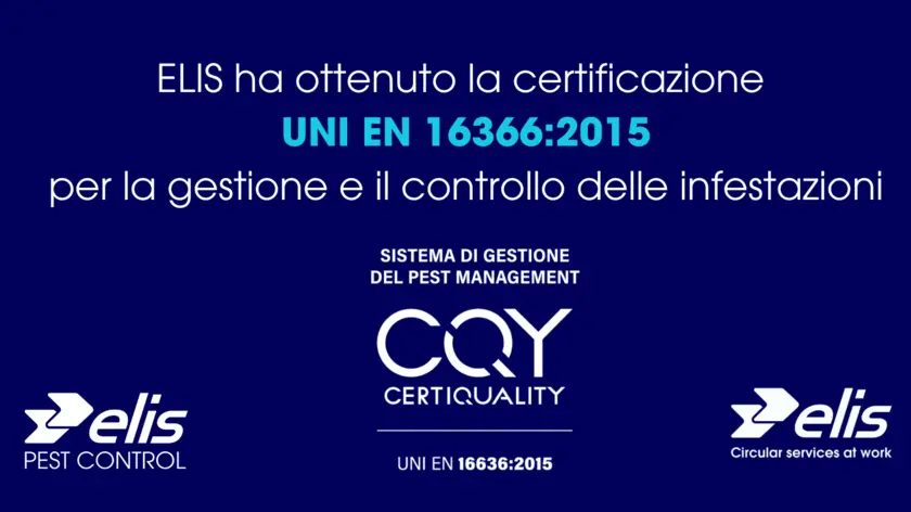 Certificazione Pest Management Elis