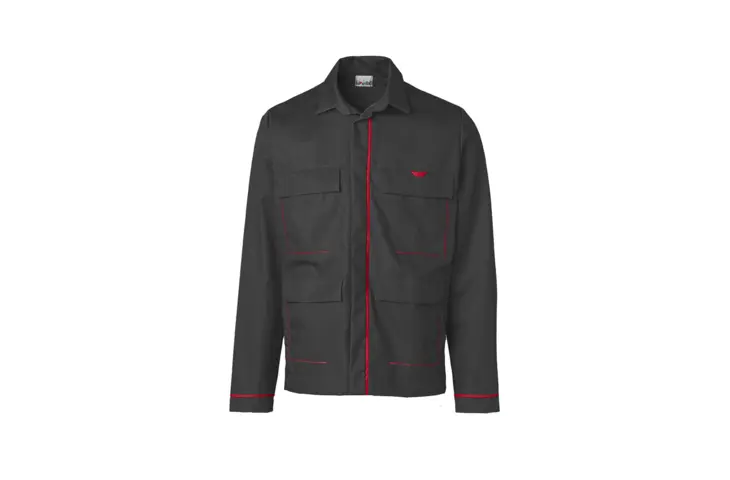Grey and red Everywear jacket