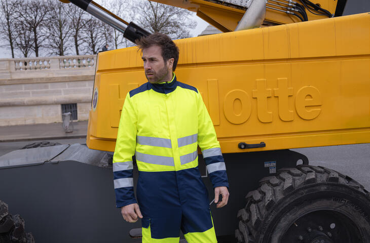 Giacca Provisible navy/giallo con certificazione per l'Alta Visibilità