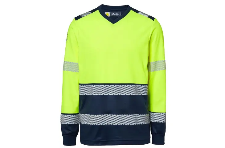 T-shirt manica Lunga Gialla/Navy - ProEssentials