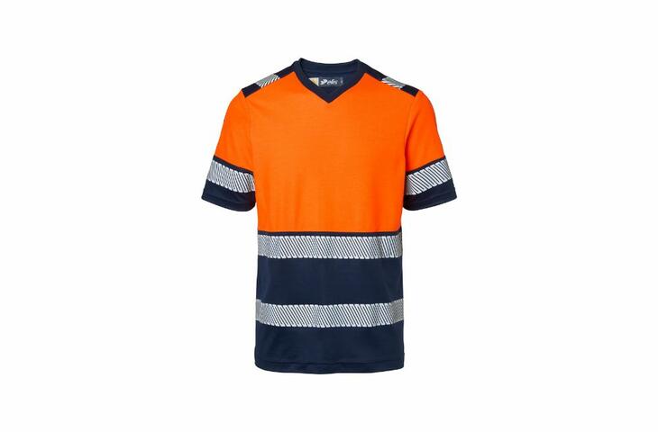 T-shirt manica corta Arancione/Navy T-shirt manica Corta Arancione/Blu Navy - ProEssentials