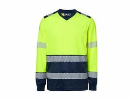 T-shirt manica Lunga Gialla/Navy - ProEssentials